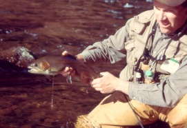 Pat Dorsey and Rainbow Trout in Cheesman Canyon Colorado