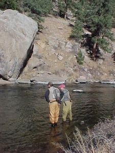 Pat and Trevor in Cheesman Canyon, Colorado